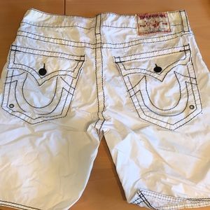 True religion board shorts.